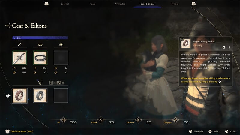 Final Fantasy XVI Story Focused Action Focused Menu