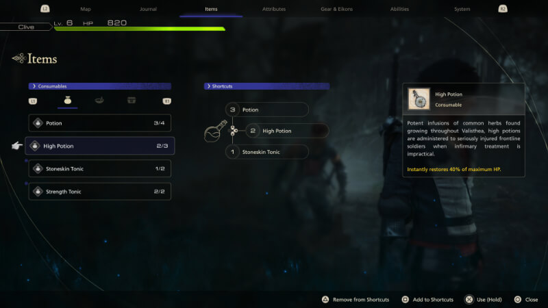 Potion to Heal Final Fantasy 16