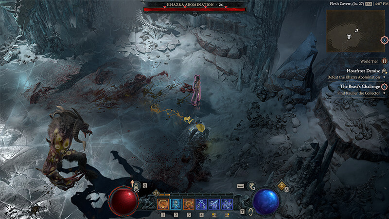 Khazra Abomination in Hoarfrost Demise Dungeon Diablo 4