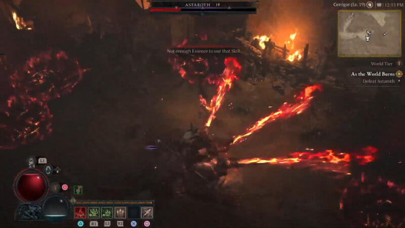 Astaroth Fire Attack in Diablo 4