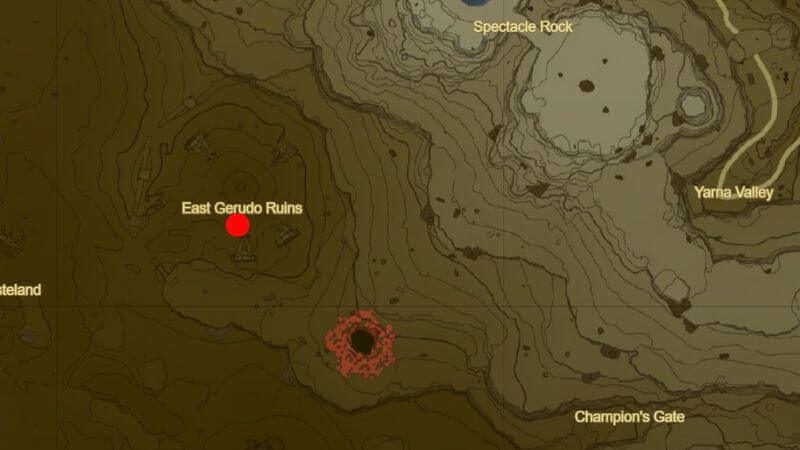 Pride of the Gerudo: Gerudo Scimitar, and a Gerudo Shield map Location