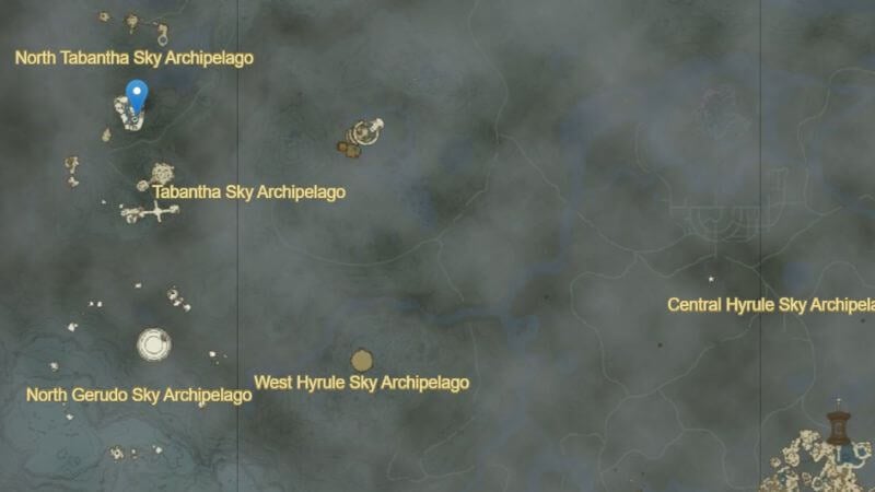 Lightcast Island Puzzle in Tears of the Kingdom Map Location