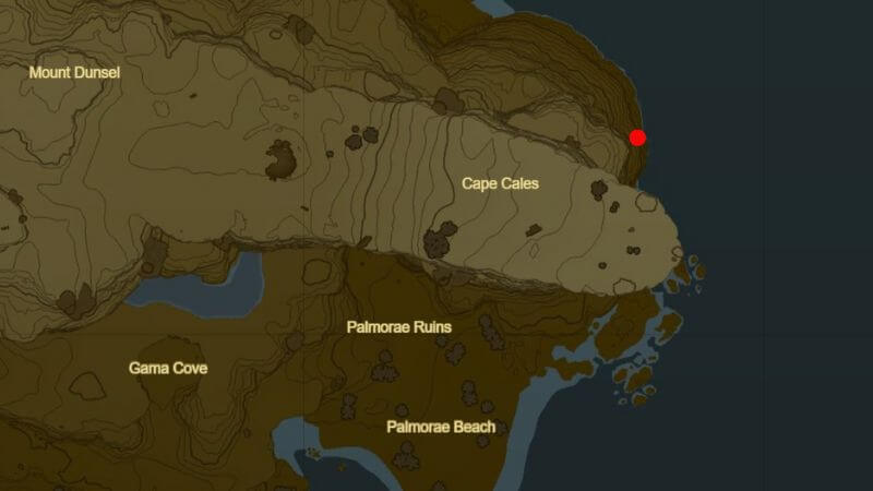 Cape Cales Cliffbase Cave Map Location