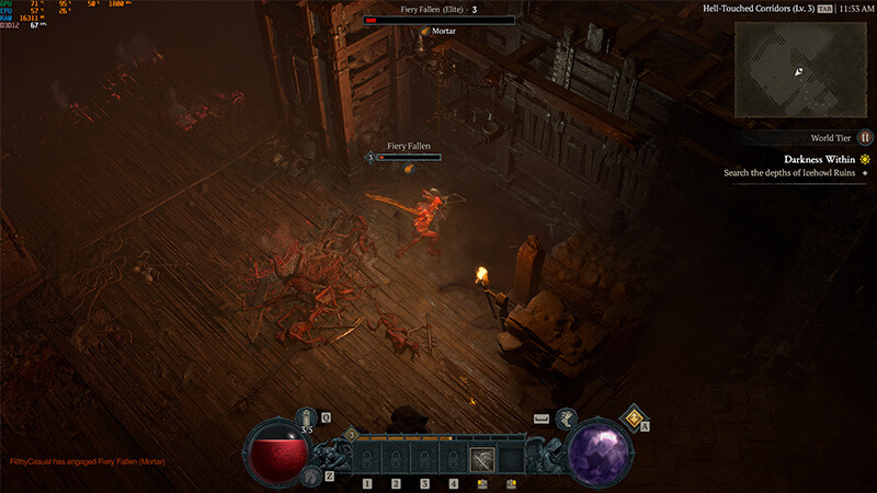 Firey Fallen Elite enemy