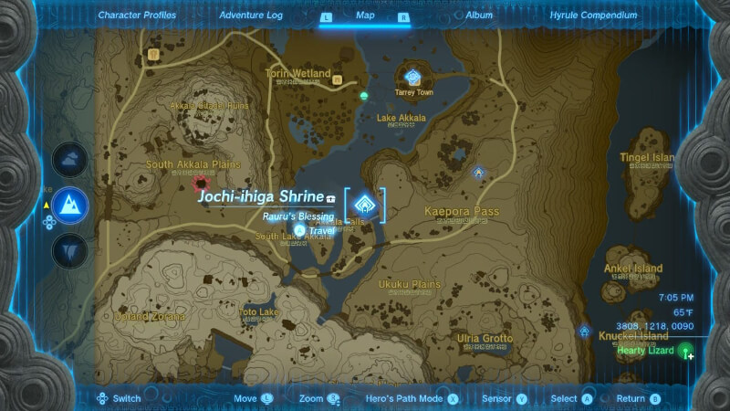 Jochi-Ihiga Shrine Location in Tears of the Kingdom