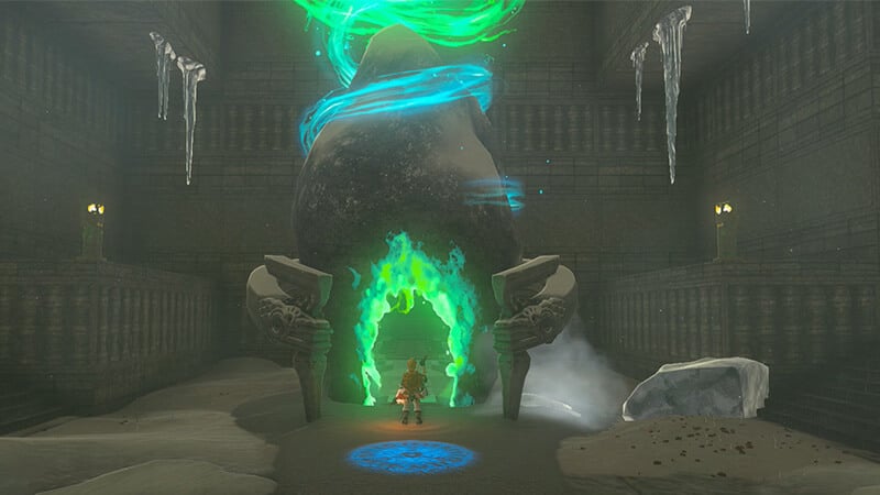 The Mayaotaki Shrine in TotK.