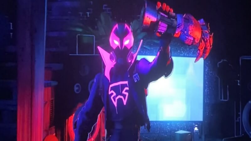 Miles Morales Holding a Mechanical Arm