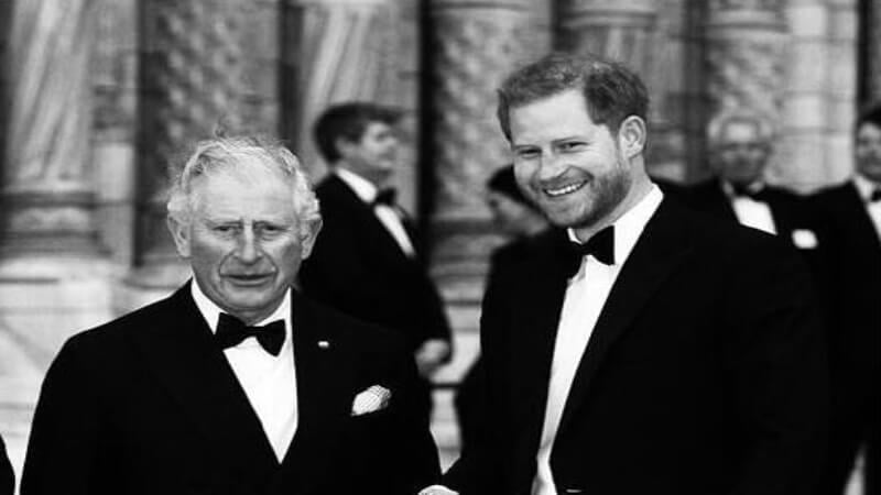 Prince Harry and his father King Charles III