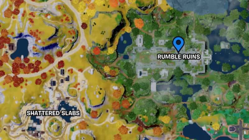 Rumble Ruins Vault in Fortnite Where To Find Chapter 4 Season 3 Cybertron Cannon