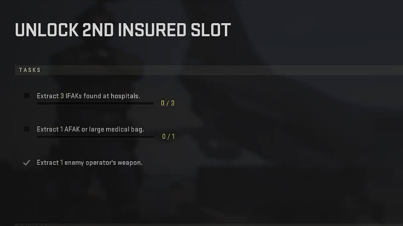Second Insured Weapon Slot
