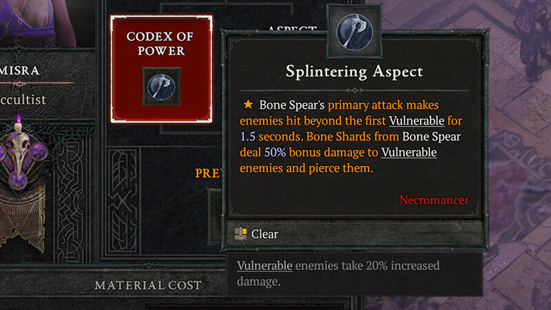 Diablo 4 Splintering Aspects