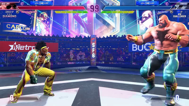 Two characters starting a fight in Street Fighter 6