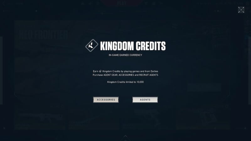 Using Kingdom Credits in the game.