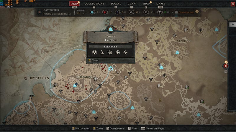 Farobru Waypoint Map