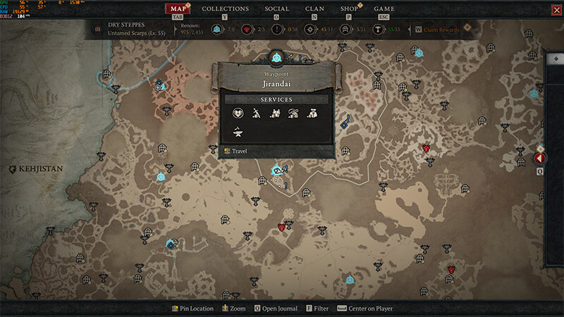 Jirandai Waypoint Map