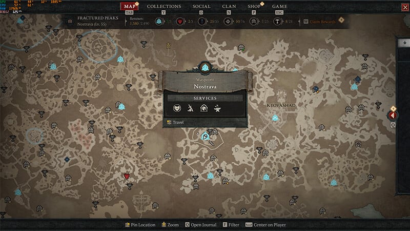 Nostrava Waypoint Map