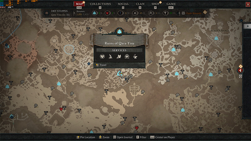 Ruins of Qara-Yisu Location