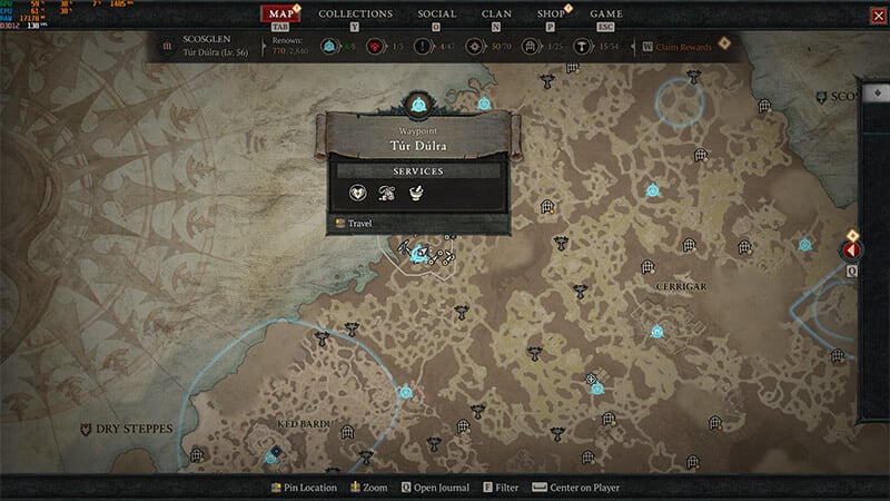 Tur Durla Waypoint Map