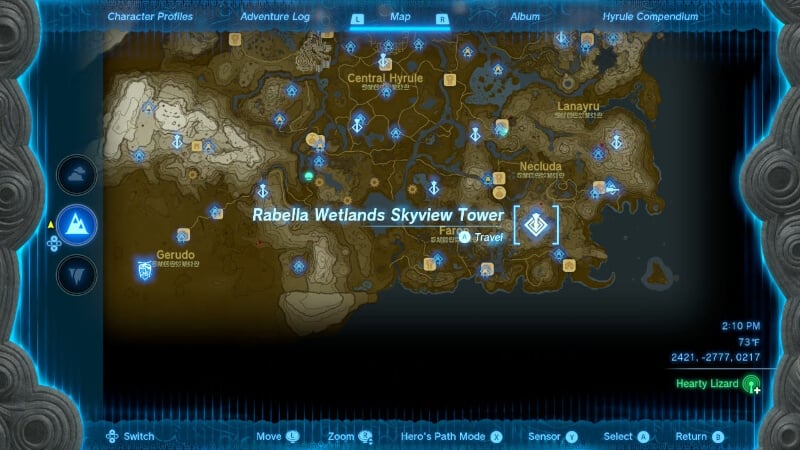 Wet Brambles Location in Tears of the Kingdom