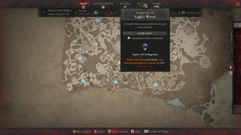 Watchman Key Dungeon location Diablo 4