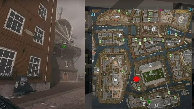 Windmill Bag Key Map Location in DMZ