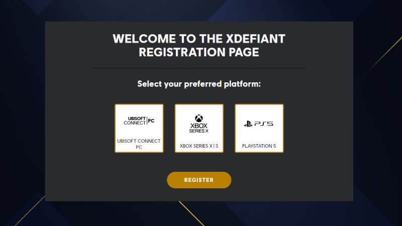 XDefiant Open Beta Registration Page.