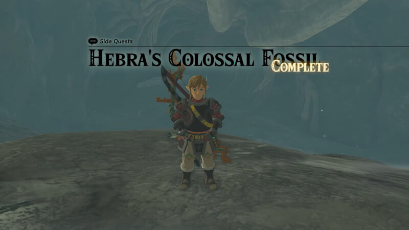 Zelda Tears of the Kingdom Hebras Colossal Fossil quest completed image