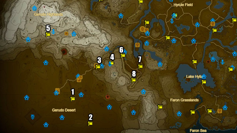 Addison Locations in Zelda Tears of the Kingdom Gerudo