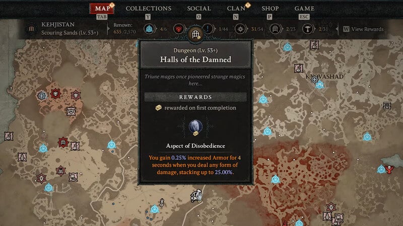 Aspect of Disobedience Location