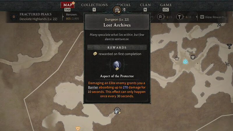 Aspect of the Protector Location