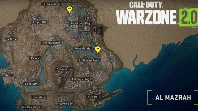Locations on the map where you can acquire a Basilisk in DMZ