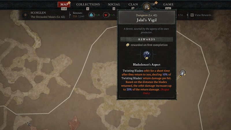 Bladedancer's Aspect Location