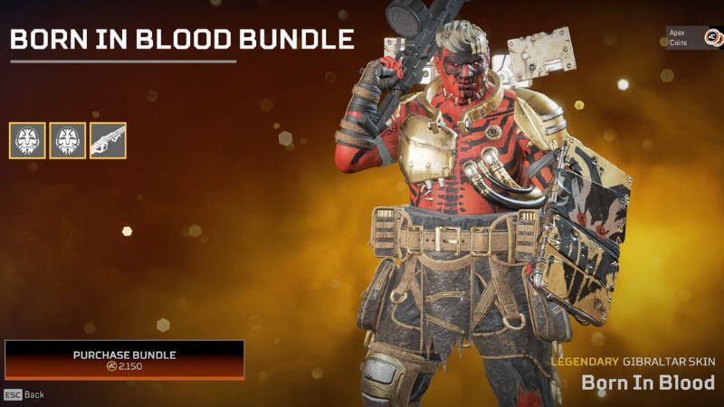 Rarest Skins in Apex Legends: Born In Blood