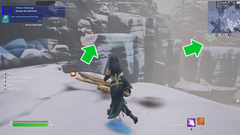 Snowy Cliff Ciri's Escape Parkour Course