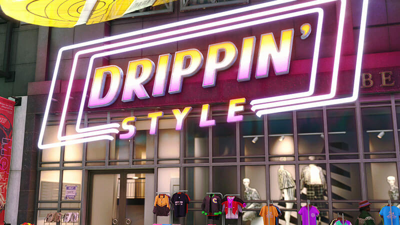 Drippin' Style Clothes Shop in Street Fighter 6 World Tour