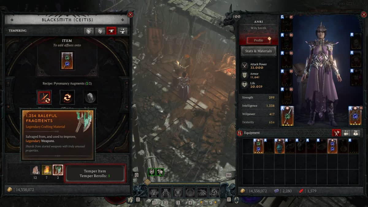 Diablo 4 baleful fragment farm