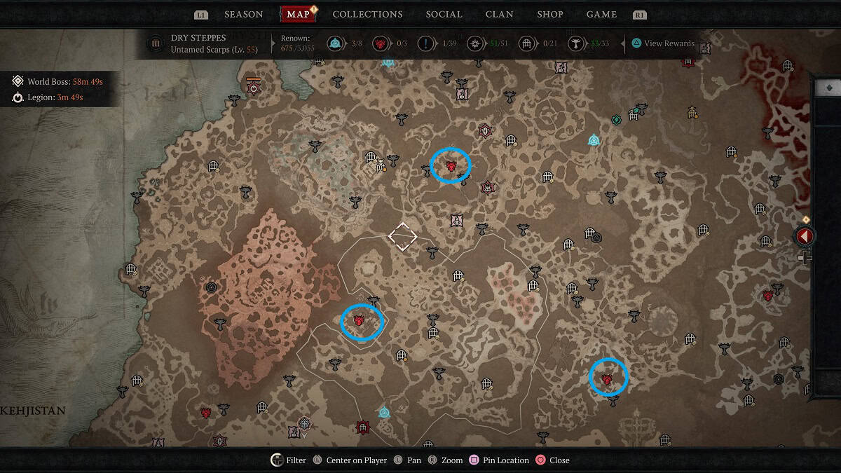 all strongholds in the dry steppes