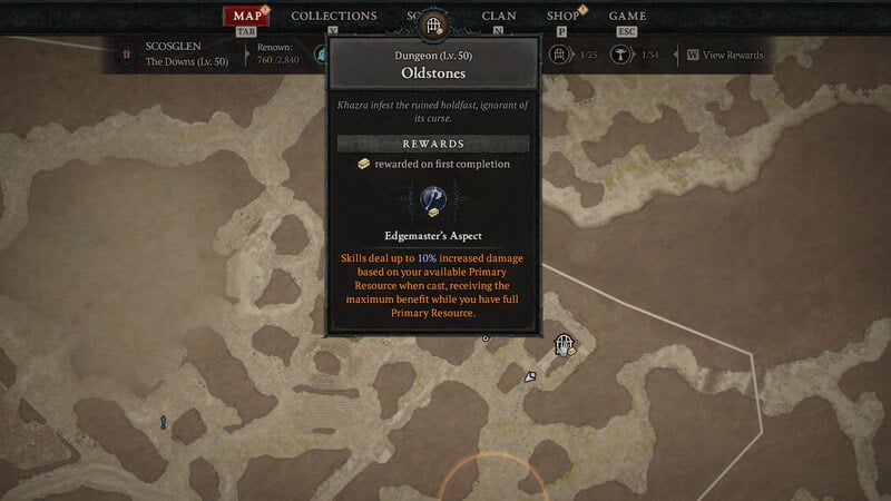 Edgemaster's Aspect Location