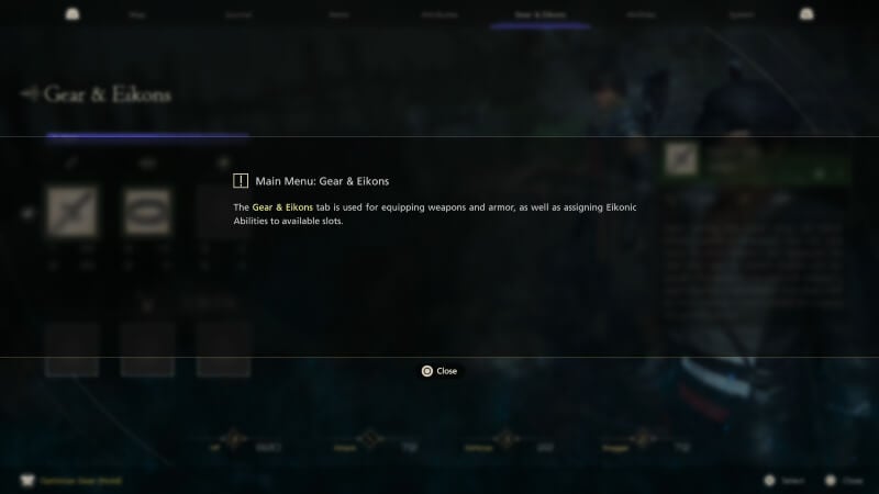 Gear and eikons menu clive outfit final fantasy 16