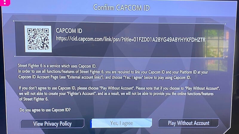 Street Fighter 6 Capcom ID not working