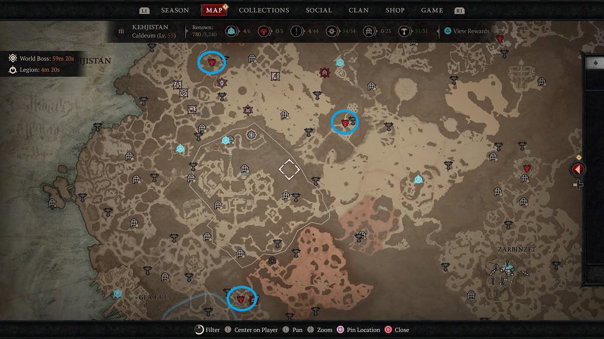 all strongholds in kehjistan for diablo 4