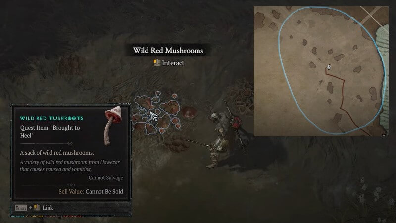 Nauseating Red Swamp Mushroom Location