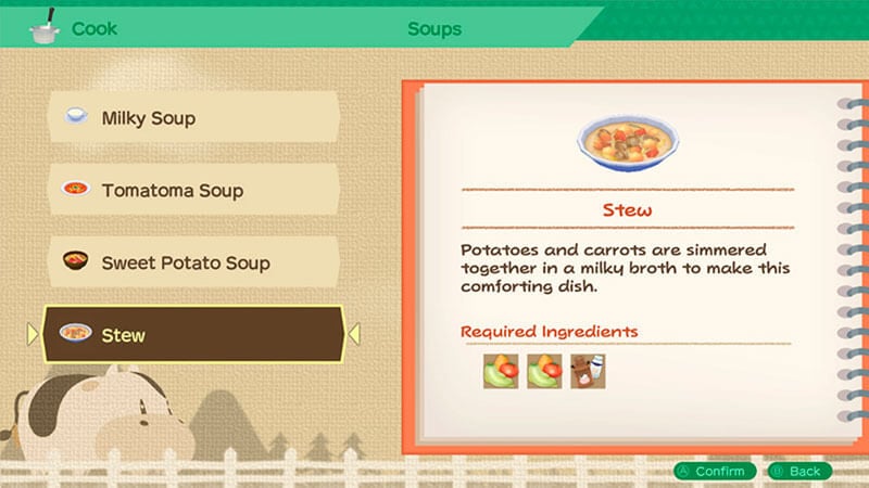 Stew Recipe in Story of Seasons a Wonderful Life