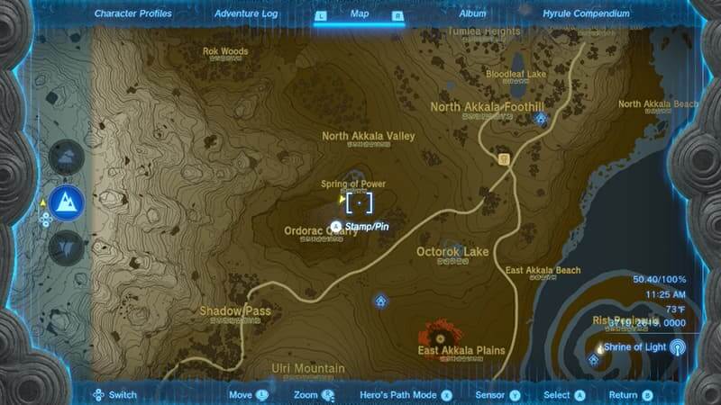 Where is the Goddess Statue of Power in Tears of the Kingdom