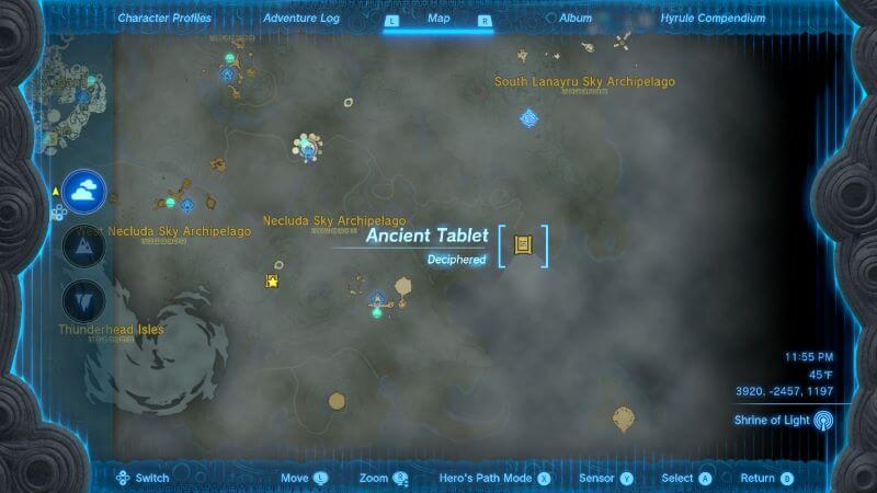 Where to find the Necluda tablet