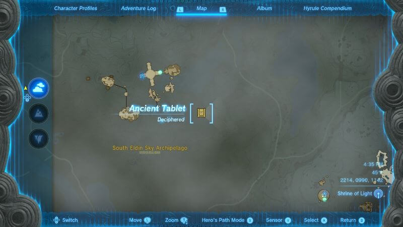 Where to find the South Eldin ancient tablet