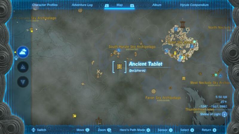 Hyrule ancient tablet