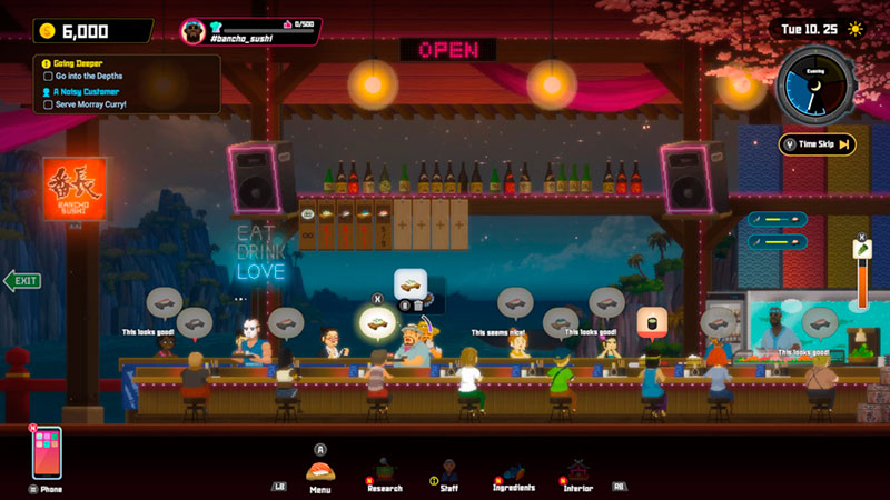 Bancho's Sushi restaurant in Dave The Diver