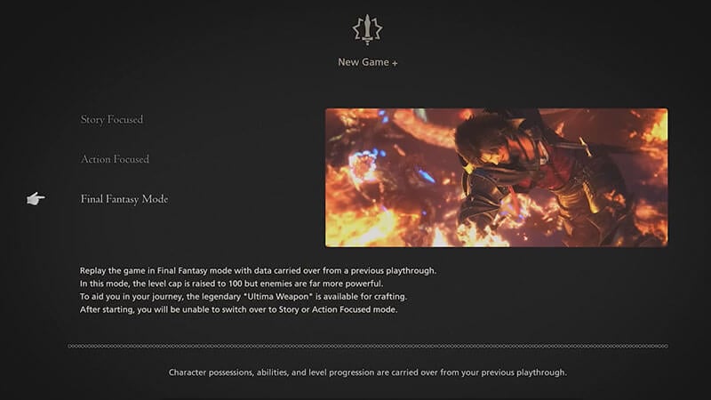 Final Fantasy difficulty mode in Final Fantasy 16