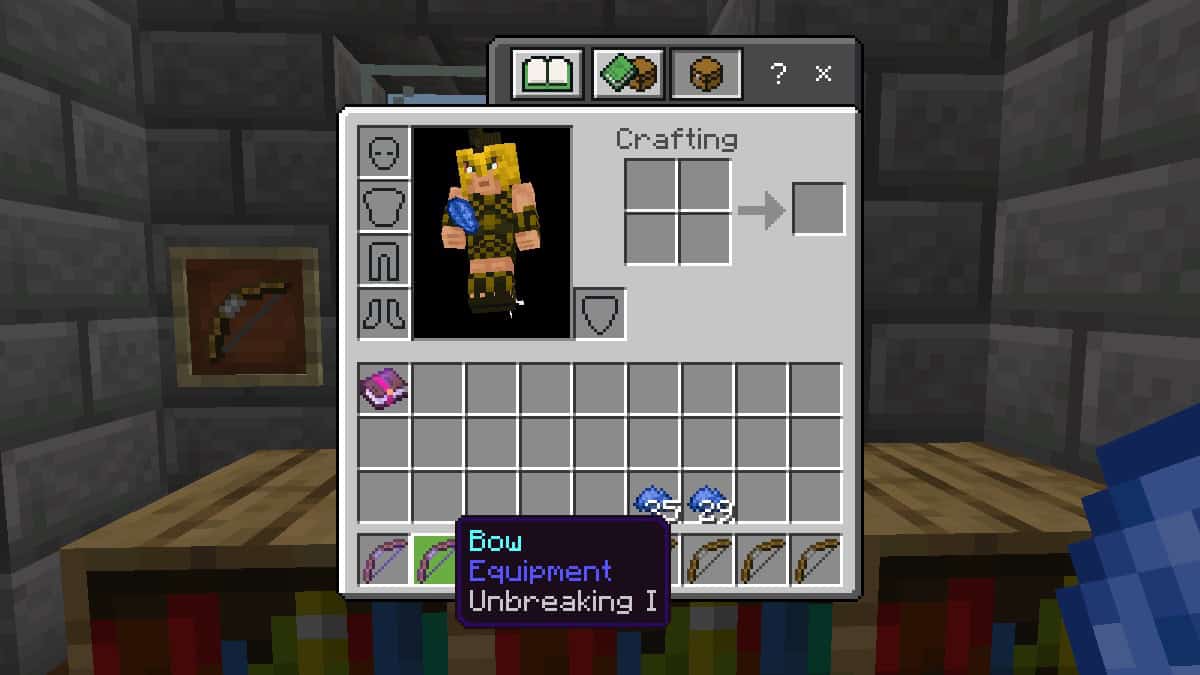 one of the best bow enchantments in minecraft, the unbreaking